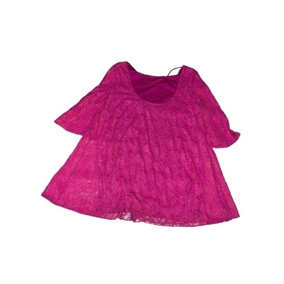 Badgley Mischka Lace Pattern Mini Dress Pink Size Large - Picture 10 of 13